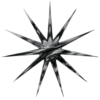 a black sharp starburst on a transparent background png
