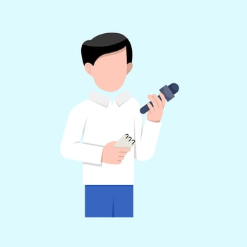 Male Journalist Faceless vector