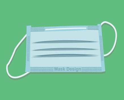 Flat design medical mask concept colour full vector