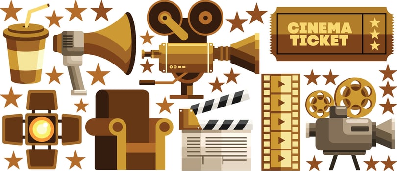Cinema Elements Illustration vector