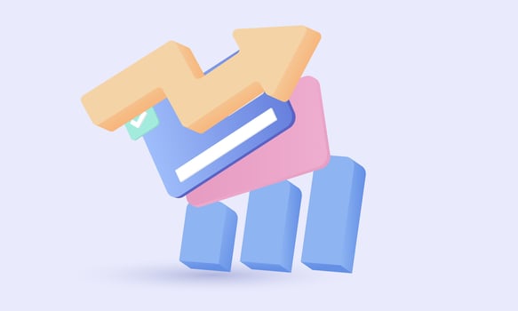 3d icon credit card money financial security on background vector