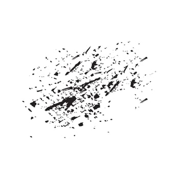 Black ink stains on white background. Brush stroke. Grunge stroke. Ink spot. vector