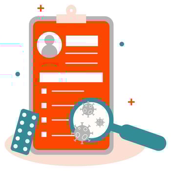 Medical Health Report Illustration. Health Report Flat Icon Design. vector