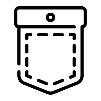 pocket outline icon vector