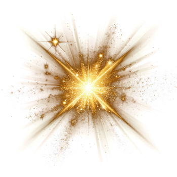 Shining Star With Rays And Glare, Sunlight Special Light Effect On transparency background png