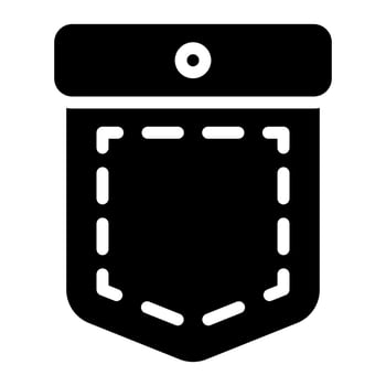 pocket Glyph Icon vector