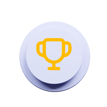 A yellow cup icon on a flat shape flat png