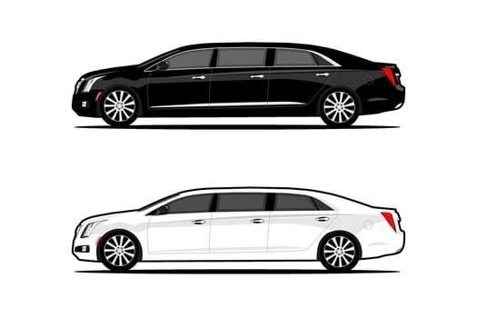 presidential state limousine car vector