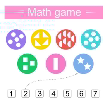 Math game for kids. Preschool worksheet activity. vector