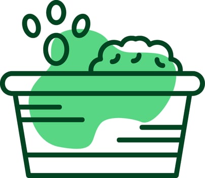 Cat litter box Outline Style Icon vector