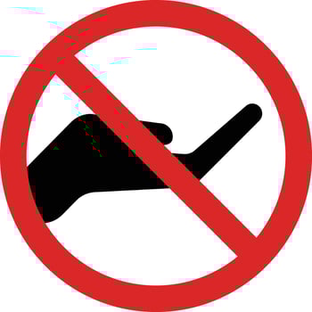 No begging sign isolated on white background . Begging prohibition sign . illustration vector