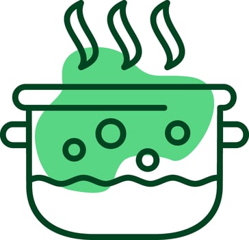 Pot Outline Style Icon vector