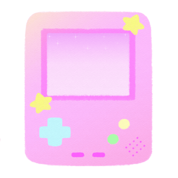 Vaporwave Purple Game boy Game control Retro style 90s 80s clipart isolated illustration hand drawn png