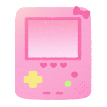 Vaporwave Pink Game boy Game control Retro style 90s 80s clipart isolated illustration hand drawn png