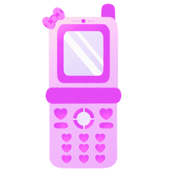 Vaporwave Purple Cell phone Retro style 90s 80s clipart isolated illustration hand drawn png