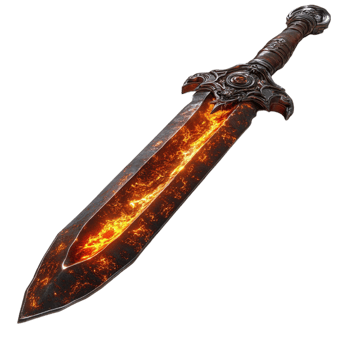 Fantasy Sword of the Sun with Intricate Design png