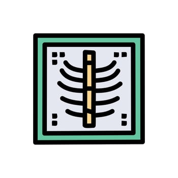 X-ray illustration, Isolated line design icon. vector