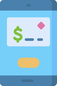 Mobile payment app icon vector