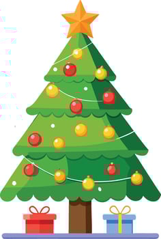 Christmas tree clipart vector