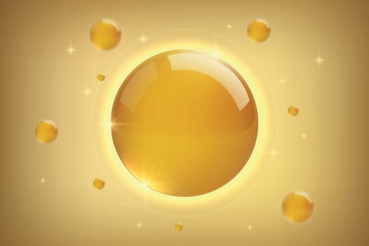 Shiny Golden Sphere with Glowing Highlights vector