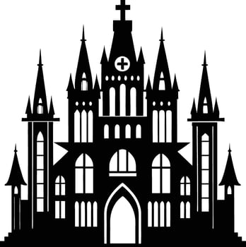 Gothic castle clip art vector