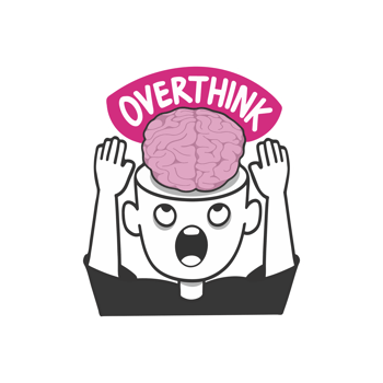 Overthinking brain, a person overthink sticker transparent illustration png