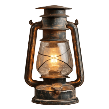 Old Oil Lantern with Transparent Background png