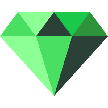 Green diamond icon. green gem png