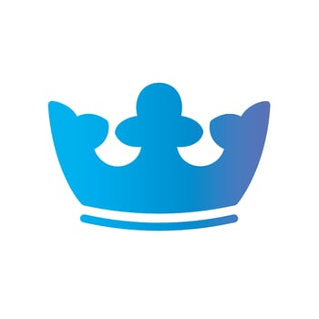 crown Flat Gradient Icon White Background vector