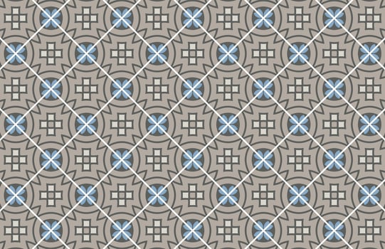 Abstract brown and blue wallpaper, tile, fabric design pattern vector