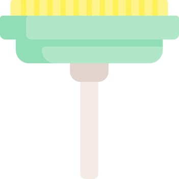 A green and yellow sponge on a white background vector