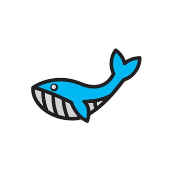 blue dolphin design vector