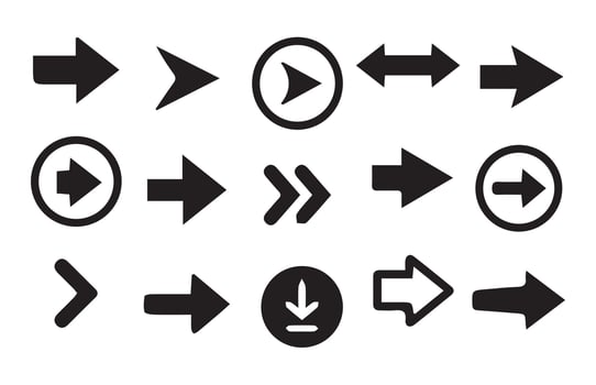 Arrow icon set. Arrow. Cursor. Collection different arrows sign vector