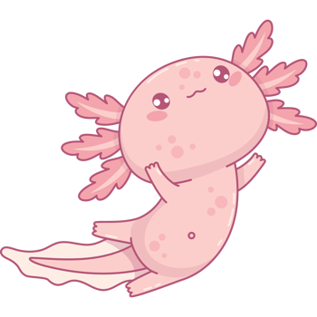 Cute little pink Axolotl png