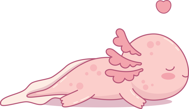 Cute dreamer Axolotl png
