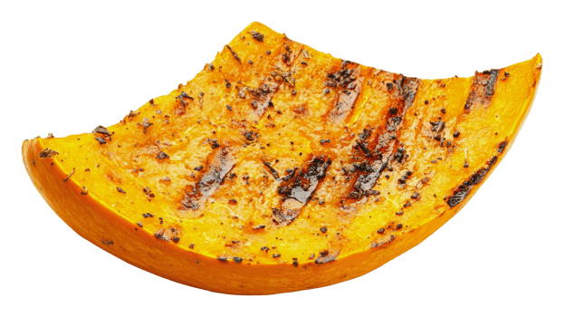 Grilled squash slice garnished with spices png