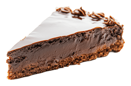 Decadent chocolate tart with smooth filling png