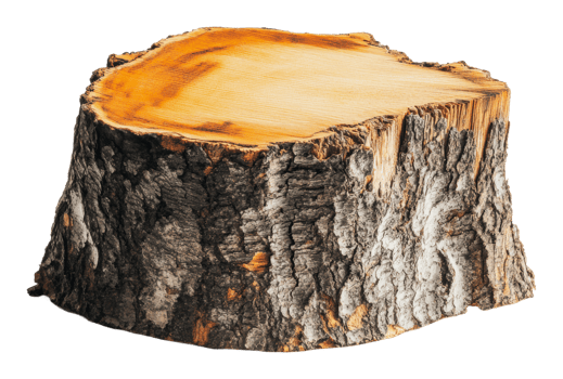 Smooth-topped tree stump in nature png