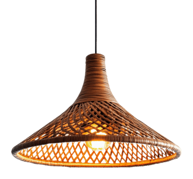 Unique woven pendant light for modern interiors png