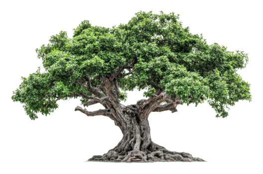Strong tree with a lush green canopy png