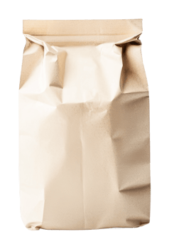 Brown kraft paper bag used for storing items png
