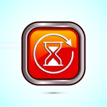 Long lasting icon design illustration. Durability icon design. Represents durability. Orange Color Square Button Design vector