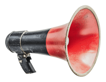 Classic megaphone for outdoor events and rallies png