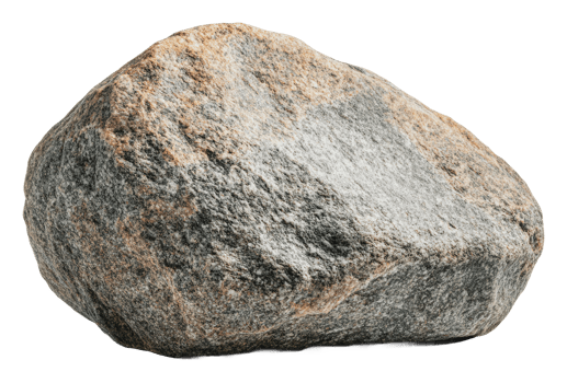 Large irregular rock with a rough texture png