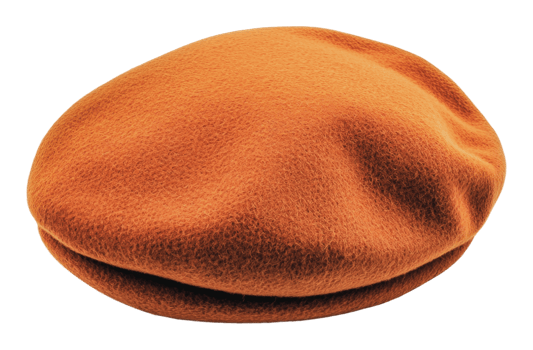 Stylish orange beret suitable for casual wear png