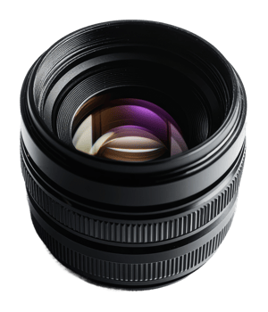 Camera lens showing detailed optical design png