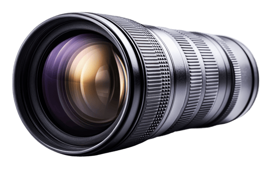 High-quality camera lens with unique features png