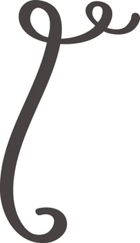 Hand drawn swirl creating a sophisticated and elegant design element, perfect for enhancing visual appeal and adding a touch of grace to various creative projects vector