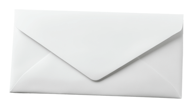 White envelope lying on a flat surface png