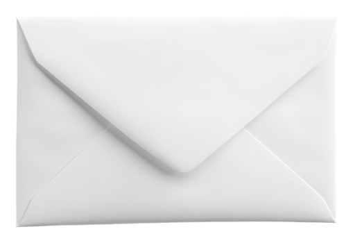 White envelope rests on a flat surface png